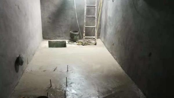 宜兴埠三小地下消防泵房防水堵漏完工后